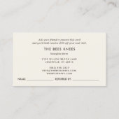  honingbij Logo imker Aanbevelingskaartje (Achterkant)