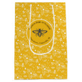 Honingbij Logo Zakelijk of Verjaardag Medium Cadeauzakje (Achterkant)