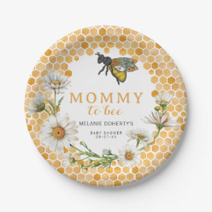 Honingbij mama naar bij Baby shower Papier Borden  Papieren Bordje