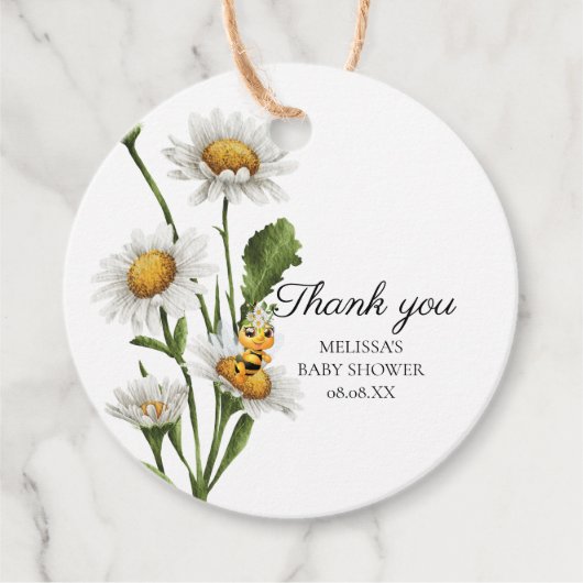 Honingbij Mama Naar Bijen Baby shower Bedankjes Labels (Voorkant)