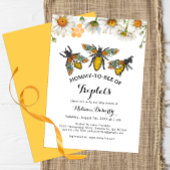 Honingbij mama naar bijendrieling Baby shower Kaart