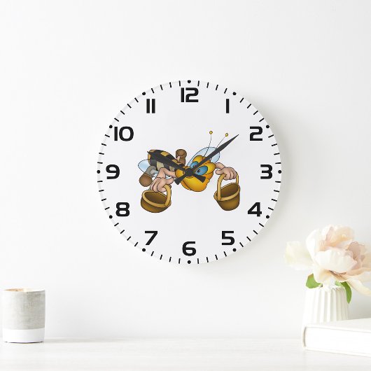 Honingbij met manden Leuke Drukke Bijen Illustrati Grote Klok