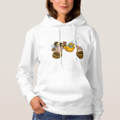 Honingbij met manden Leuke Drukke Bijen Illustrati Hoodie (Voorkant)
