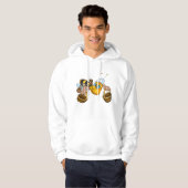 Honingbij met manden Leuke Drukke Bijen Illustrati Hoodie (Voorkant volledig)