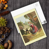  honingbij met meisje Briefkaart