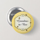 Honingbij Moeder om bij Baby shower Rol Ronde Button 5,7 Cm (Voorkant /achterkant)