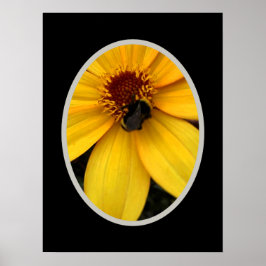 Honingbij OP EEN GELE BLOEM Poster
