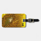 Honingbij Op Een Zonnebloem Bagagelabel (Voorkant horizontaal)