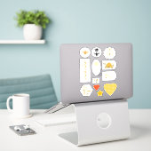 Honingbij op maat gesneden vinyl sticker (Laptop op bureau)