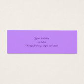 Honingbij op Paarse Aster Flower Mini Bladwijzer Mini Visitekaartjes (Achterkant)