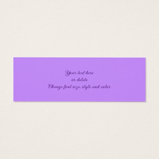 Honingbij op Paarse Aster Flower Mini Bladwijzer Mini Visitekaartjes (Achterkant)