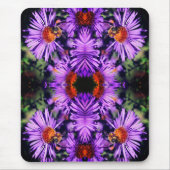 Honingbij op Paarse asterbloem Abstract Muismat (Voorkant)