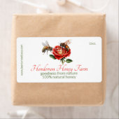 Honingbij op Roos Zakelijk Label (Insitu)