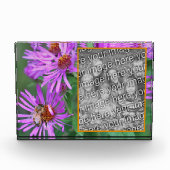 Honingbij op roze asterbloem Voeg je eigen toe Fotoblokken (Voorkant)