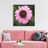 Honingbij op tuinbloem canvas afdruk (Insitu (Woonkamer))