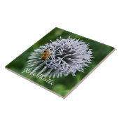 Honingbij op Wereldbol Thistle Floral Tegeltje (Zijkant)