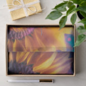 Honingbij op zonnebloem tissuepapier (Geschenk)