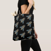 Honingbij (patroon zwart) - Tote Bag (Dichtbij)