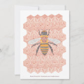 Honingbij platte briefkaart met envelop (Voorkant)