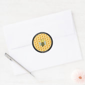 Honingbij Potlabel & Honingraat Thuisgemaakt Ronde Sticker (Envelop)