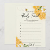 Honingbij Raad de Babyvoedsel Spelkaart Kaart (Voorkant / Achterkant)