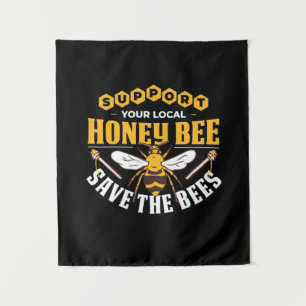Honingbij Red De Bijen Wandkleed