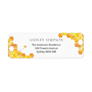 Honingbij Retouradreslabel Etiket
