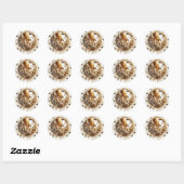 Honingbij Ronde Sticker (Vel)