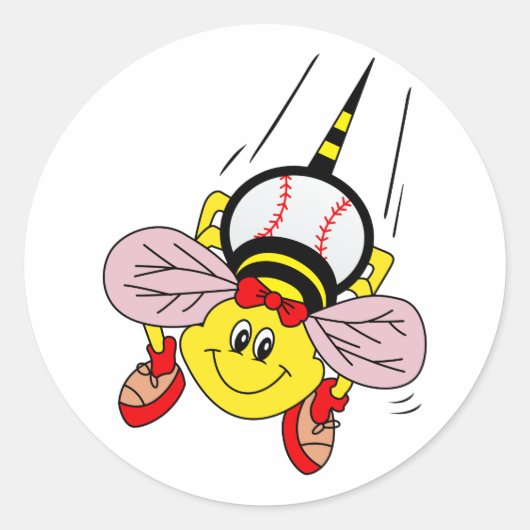 honingbij ronde sticker (Voorkant)
