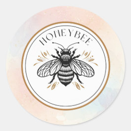 Honingbij Ronde Sticker