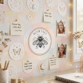 Honingbij Ronde Sticker