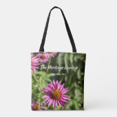 Honingbij & Roze Echinacea Milieuvriendelijke Bood Tote Bag (Achterkant)