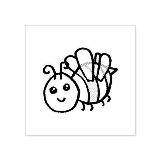 Honingbij Rubberstempel (Afrduk)
