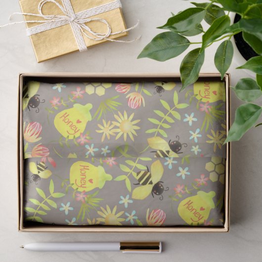 Honingbij Salie Groen Tissuepapier (Geschenk)