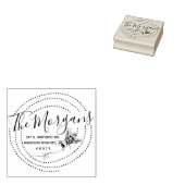 Honingbij Script Aangepast Familie Retouradres Rubberstempel (Gestempeld)