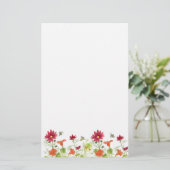 Honingbij Sinaasappel Nasturtium Red Flowers Briefpapier (Staand voorkant)