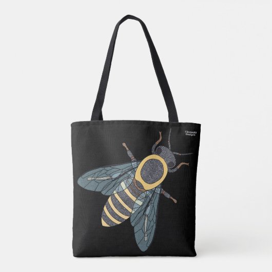 Honingbij (single black) - Tas (Achterkant)
