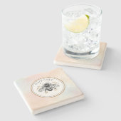 Honingbij Stenen Onderzetter (Zijkant)