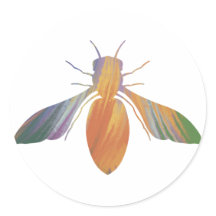 Honingbij Sticker in acrylstijl
