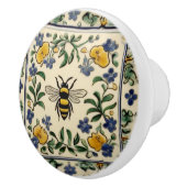 Honingbij Traditioneel Blauw Geel Mediterraan Keramische Knop (Rechts)