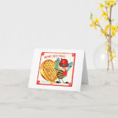  honingbij Valentijn Kaart (Gele Bloem)