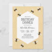 honingbij verjaardagsdiner kaart (Voorkant)