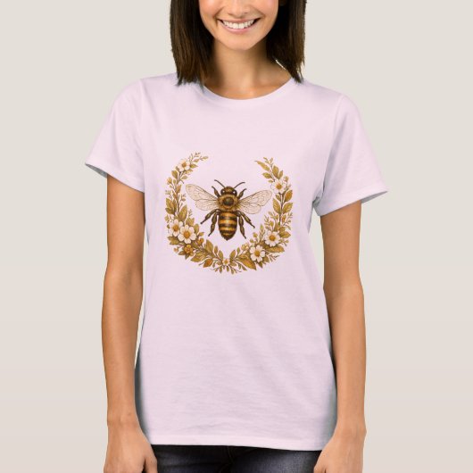 Honingbij Vintage Stijl Dames Shirt (Voorkant)