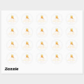 Honingbij Whimsicale Bruidsuitnodiging Ronde Sticker (Vel)