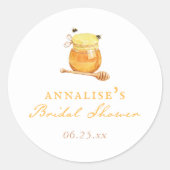 Honingbij Whimsicale Bruidsuitnodiging Ronde Sticker (Voorkant)
