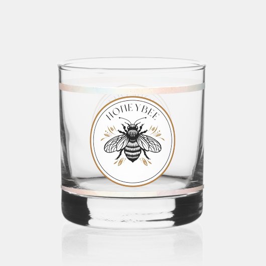 Honingbij Whisky Glas (Voorkant)