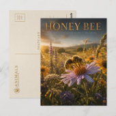 Honingbij Wilde Bloemenweide DIEREN Briefkaart (Voorkant / Achterkant)