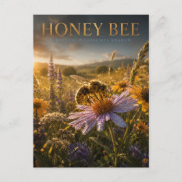 Honingbij Wilde Bloemenweide DIEREN Briefkaart