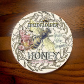 Honingbij Wildflower Honing Olijfkrans Ronde Sticker