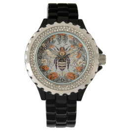 honingbij William Morris geïnspireerd op bloemen Horloge